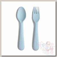 Mushie Ложка и вилка powder blue