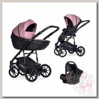 Коляска Riko Basic Pacco 3 в 1 02 pink/розовый/черный