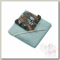 BabyOno Полотенце махровое с капюшоном Hedgehog Spines 100x100 см голубой