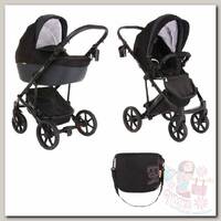 Коляска Pituso Confort Plus 2 в 1 Кожа черный/темный графит