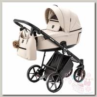Коляска Adamex Belissa Deluxe 2 в 1 светло-бежевая кожа