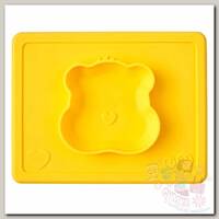Ezpz Силиконовая тарелка-плейсмат Happy Bowl Care Bear Edition желтый