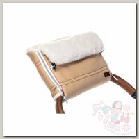 Nuovita Муфта меховая для коляски Alpino Lux Bianco beige/бежевый
