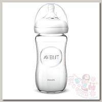 Бутылочка Philips Avent Natural стеклянная медленный поток с 1 мес. 240 мл 1 шт. белый