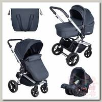 Коляска Farfello модульная 3 в 1 Zuma Trio Comfort чёрный