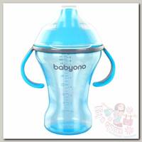 Поильник BabyOno Непроливайка с твердым носиком 260 мл голубой