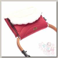 Nuovita Муфта меховая для коляски Tundra Bianco бордовый