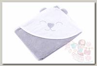 Forest kids Полотенце с капюшоном Cute Bear 100х80 см grey