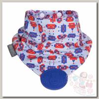 Нагрудник Cheeky Chompers Neckerchew Essentials с грызунком базовый Роботы