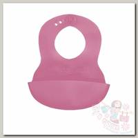 Нагрудник BabyOno с карманом розовый
