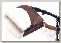 Nuovita Муфта меховая для коляски Polare Bianco шоколад