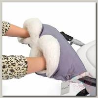 Esspero Муфта для рук на коляску Soft Fur Lux grey