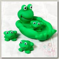 Крошка Я Набор игрушек для игры в ванне Лягушка мыльница + игрушки 3 шт. 7100187