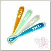 Beaba Набор эргономических ложек Set 4 ergo spoon 1ST age rainb