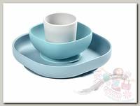 Beaba Набор посуды (2 тарелки, стакан, ложка) Silicone Meal Set jungle