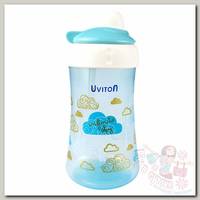 Поильник Uviton с трубочкой и крышечкой 360 мл голубой
