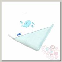 BabyOno Полотенце махровое бамбуковое с пояском для безопасности Китенок 85х85 нежно-голубой