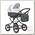 Коляска Indigo Charlotte Sity Classic 12" 2 в 1 темно-серый/светло-серый cs 05