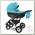 Коляска Camarelo Sevilla WXSE 3 в 1 бирюзовый меланж