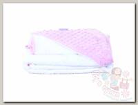 Nuovita Полотенце с уголком и варежкой Grazia вельбоа 100x100 см bianco-rosa