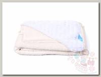 Nuovita Полотенце с уголком и варежкой Grazia плюш-клетка 100x100 см crema