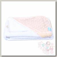 Nuovita Полотенце с уголком и варежкой Grazia вельбоа 100x100 см bianco/crema