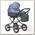 Коляска Indigo Charlotte Sity Classic 12" 2 в 1 темно-серый/сине-серый cs 06