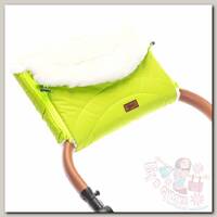 Nuovita Муфта меховая для коляски Tundra Bianco салатовый