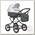 Коляска Indigo Charlotte Sity Classic 12" 2 в 1 темно-серый/светло-бежевый cs 01