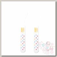 Lubby Набор ложка и вилка от 4 мес. 2 шт. белый