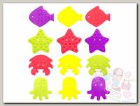 Коврик ROXY-KIDS Антискользящие детские мини-коврики для ванны/игрушка для ванны 12 шт